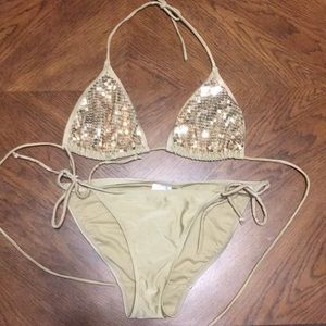 Shimmering Gold Bikini